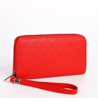 Кошелёк женский на молнии с ремешком, 19.5×2.5×10 см, красный - Фото 5