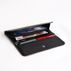 Кошелёк женский на кнопке, 18.5×2.5×9 см, коричневый - Фото 2