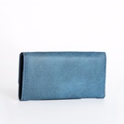 Кошелёк женский на кнопке, 18.5×2.5×9 см, синий - Фото 4