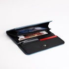 Кошелёк женский на кнопке, 18.5×2.5×9 см, синий - Фото 2