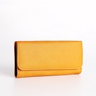 Кошелёк женский на кнопке, 18.5×2.5×9 см, жёлтый - Фото 5