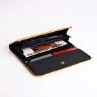 Кошелёк женский на кнопке, 18.5×2.5×9 см, жёлтый - Фото 2