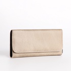 Кошелёк женский на кнопке, 18.5×2.5×9 см, бежевый - Фото 5