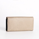 Кошелёк женский на кнопке, 18.5×2.5×9 см, бежевый - Фото 4