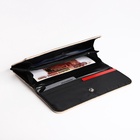 Кошелёк женский на кнопке, 18.5×2.5×9 см, бежевый - Фото 2