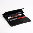 Кошелёк женский на кнопке, цвет зелёный - фото 39696254