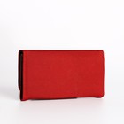 Кошелёк женский на кнопке, цвет красный - фото 39696256