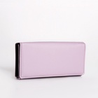 Кошелёк женский на магните, 19×4×9 см, розово-сиреневый - Фото 5