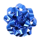 Бант-звезда №14 металлик (набор 2 шт), цвет синий - Фото 1