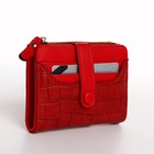 Кошелёк женский на кнопке, цвет красный - фото 39086130