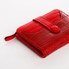 Кошелёк женский на кнопке, цвет красный - фото 39086129