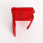 Кошелёк женский на кнопке, цвет красный - фото 39086131