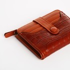 Кошелёк женский на кнопке, цвет рыжий - фото 39086136