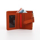 Кошелёк женский на кнопке, цвет рыжий - фото 39086139