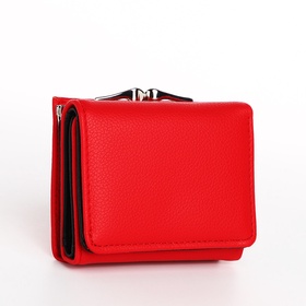 Кошелёк женский на кнопке, цвет красный