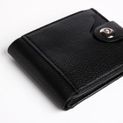 Портмоне мужское «Фади», на магните, три отделения, чёрное - Фото 4