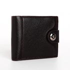 Портмоне мужское «Фади», на магните, отдел для купюр, для карт, для монет, коричневое - Фото 5