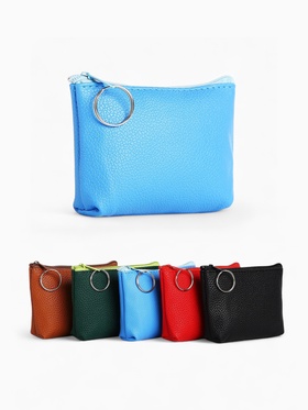 Кошелёк-монетница на молнии 10×1×8 см, однотонный, МИКС