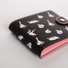 Кошелёк на кнопке, цвет чёрный - фото 24263131