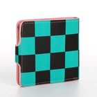 Кошелёк на кнопке, зелёный, чёрный - Фото 2