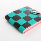 Кошелёк на кнопке, зелёный, чёрный - Фото 3