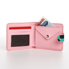 Кошелёк на кнопке, зелёный, чёрный - Фото 5