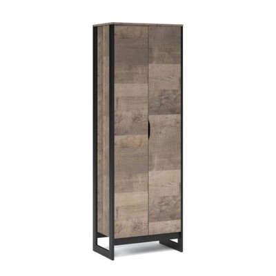Шкаф 2-х дверный «Стокгольм», 670×402×1950 мм, цвет дуб гранж песочный / железный камень