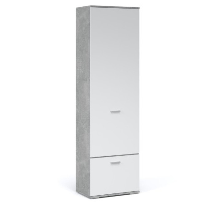Шкаф «Виола», 600×370×2050 мм, цвет ателье светлый / белый - Фото 1