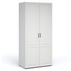 Шкаф 2-х дверный «Лацио», 960×530×2050 мм, цвет белый / белое дерево - Фото 1