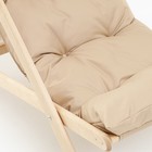 Кресло-шезлонг "Элит" складной деревянный/мягкая сидушка, 120х65х80 см - Фото 3