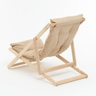 Кресло-шезлонг "Элит" складной деревянный/мягкая сидушка, 120х65х80 см - Фото 4