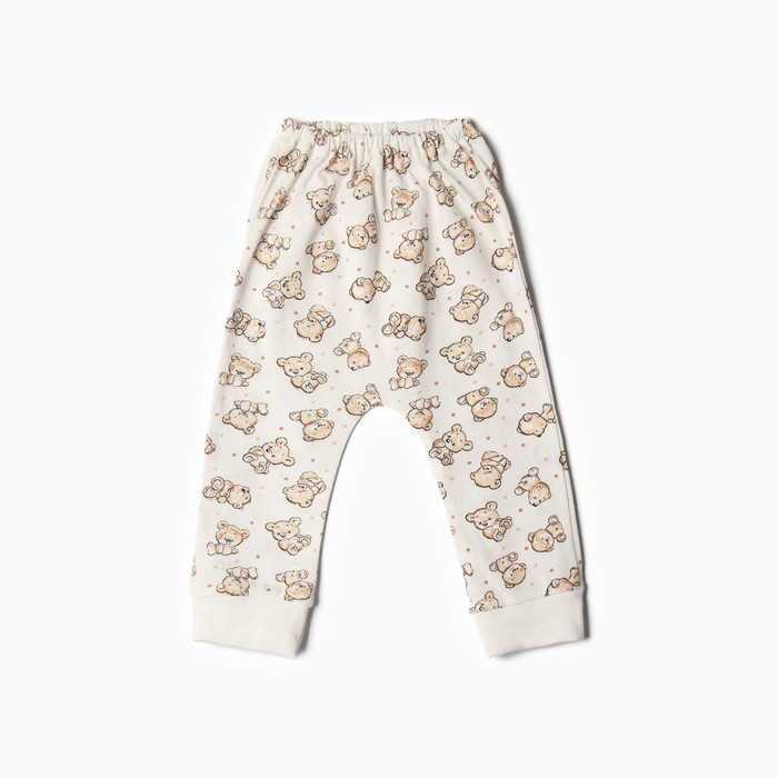 Ползунки Bloom Baby Медвежата, р. 80 см, молочный - Фото 1