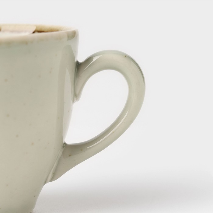 Чашка кофейная Pearl, 90 мл, цвет мятный, фарфор - фото 1909329298