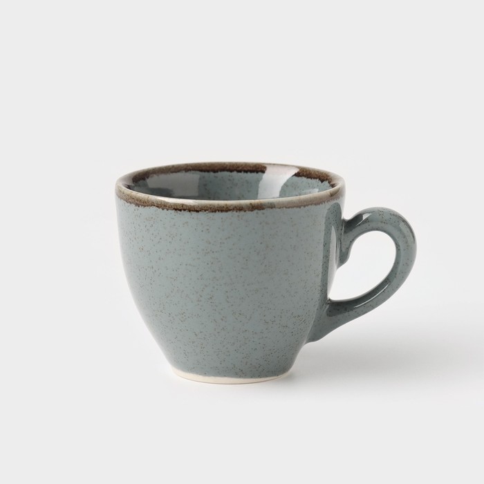 Чашка кофейная Pearl, 90 мл, цвет синий, фарфор - фото 1909329330