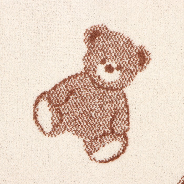 Полотенце детское махровое «Этель» Teddy bear, 50×90 см, хлопок 100%, бежево-коричневое