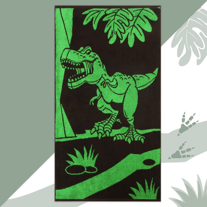 Полотенце махровое Этель «Тиранозавр», 50х90 см, 100% хлопок, 420 г/м2 - фото 1909329377