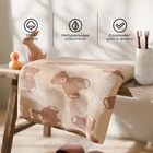 Полотенце махровое Этель Teddy bear, 70×130 см, 100% хлопок, 420 г/м², бежево-коричневое - Фото 2