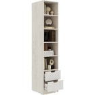 Шкаф – пенал «Юниор – 4», 2 ящика, 400×510×2000 мм, цвет шарли белый/дуб крафт белый - Фото 2