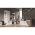 Шкаф – пенал «Юниор – 4», 2 ящика, 400×510×2000 мм, цвет шарли белый/дуб крафт белый - Фото 4