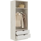 Шкаф 2х створчатый с ящиками Юниор-4, 800х510х2000, Шарли белый/Дуб крафт белый - фото 22942942