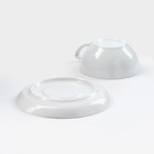 Набор фарфоровый для чая «Бельё», 3 предмета: чайник 470 мл, чашка 300 мл, блюдце - Фото 6