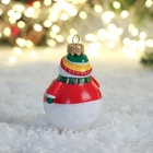 Ёлочная игрушка "Снеговик" h- 8,5 см, большой - фото 25487485