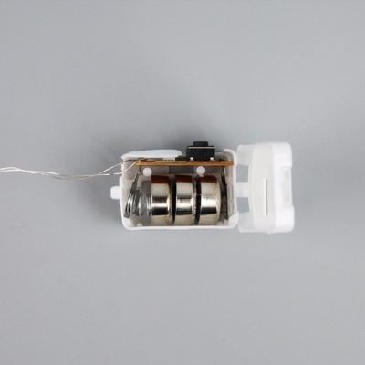 Набор гирлянд «Нить» 1 м роса, IP20, серебристая нить, 10 LED, свечение белое, 3 режима, батарейки AG13×3 (в комплекте), 5 шт.