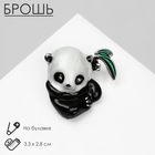 Брошь «Панда» малыш, цветная в серебре - Фото 1