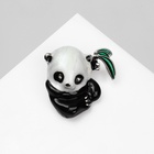 Брошь «Панда» малыш, цветная в серебре - Фото 3