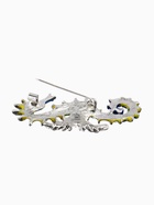 Брошь «Конёк», морской, цветная в серебре - Фото 4