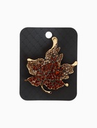 Брошь «Лист» кленовый, цвет коричневый в чернёном золоте - Фото 4