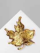 Брошь «Лист» кленовый, цвет коричневый в чернёном золоте 9626932