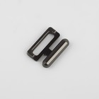 Застёжка для купальника, металлическая, 10 мм, 10 шт, цвет чёрный никель - Фото 3