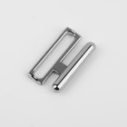 Застёжка для купальника, металлическая, 20 мм, 5 шт., цвет серебряный - Фото 3